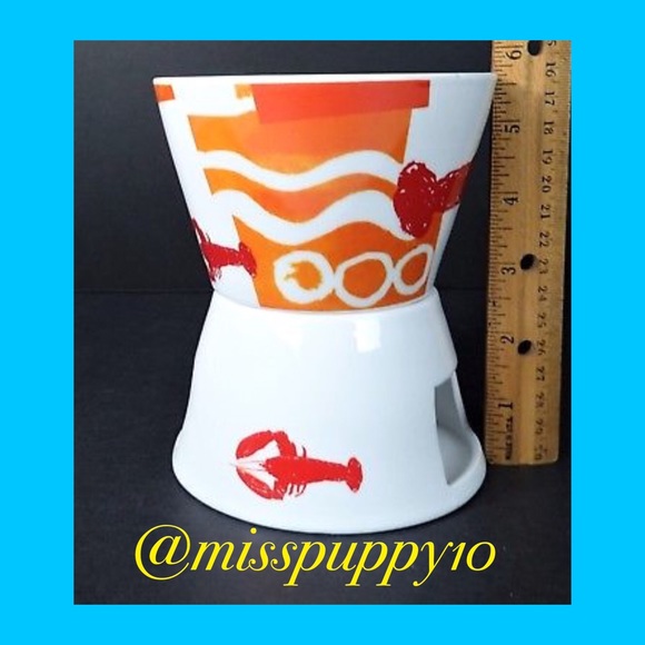 RARE Crate & Barrel Lobster Tea Light ButterWarmer - Picture 6 of 6